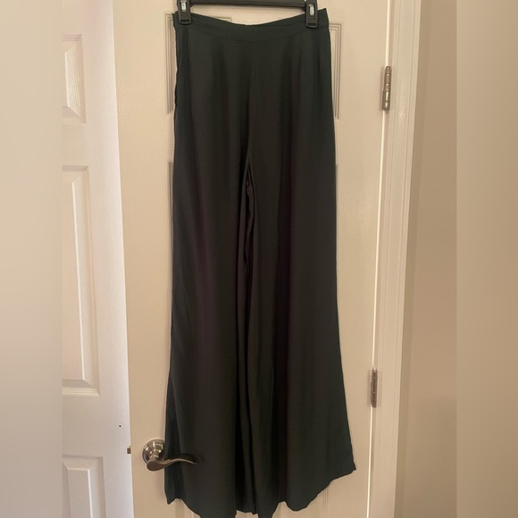 Wide Leg Palazzo Pant (dark green) - Picture 7 of 8